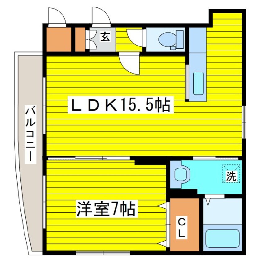 間取図 札幌市営地下鉄東豊線/環状通東駅 徒歩7分 2階 築18年