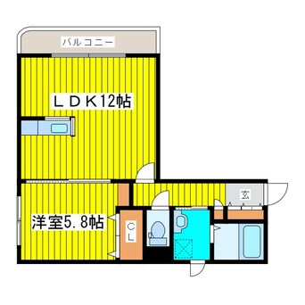 間取図 札幌市営地下鉄東豊線/元町駅 徒歩8分 1階 築17年