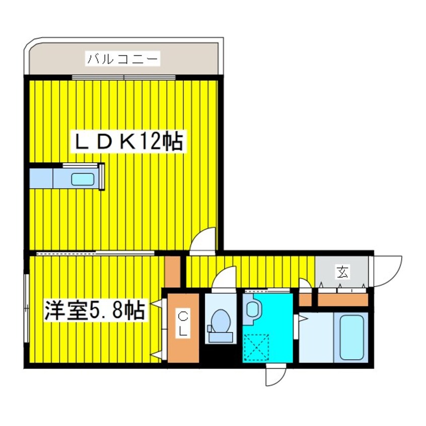 間取図 札幌市営地下鉄東豊線/元町駅 徒歩8分 1階 築17年