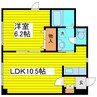 エテルナN9 1LDKの間取り