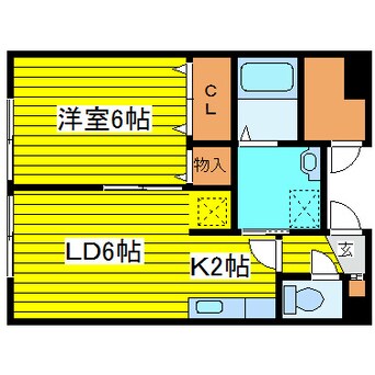 間取図 札幌市営地下鉄東豊線/環状通東駅 徒歩4分 2階 築29年