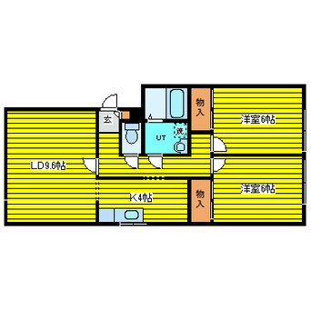 間取図 札幌市営地下鉄東豊線/環状通東駅 徒歩10分 2階 築26年