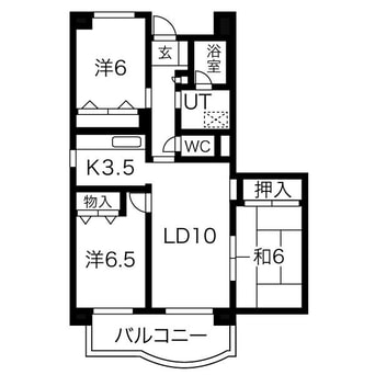 間取図 札幌市営地下鉄東豊線/元町駅 徒歩5分 6階 築31年