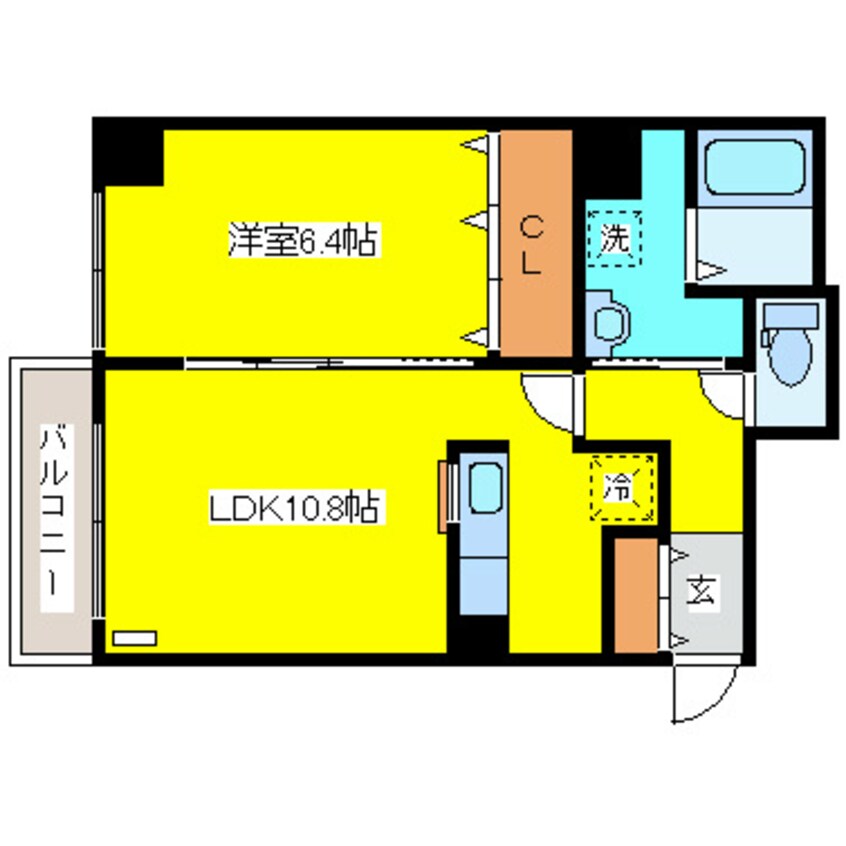 間取図 札幌市営地下鉄東豊線/北１３条東駅 徒歩2分 8階 築19年