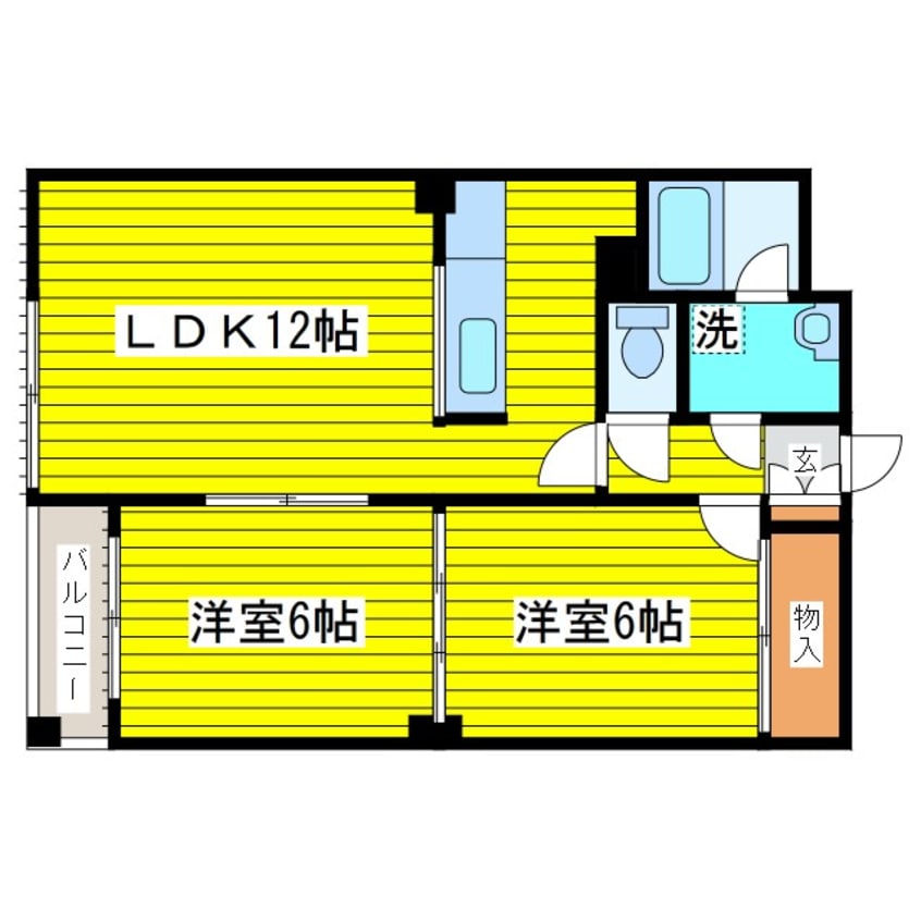 間取図 札幌市営地下鉄東豊線/新道東駅 徒歩9分 3階 築34年