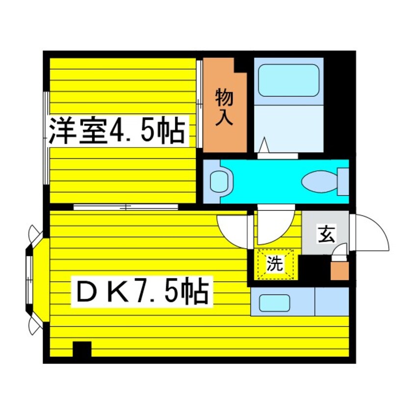 間取図 札幌市営地下鉄東豊線/東区役所前駅 徒歩7分 2階 築35年