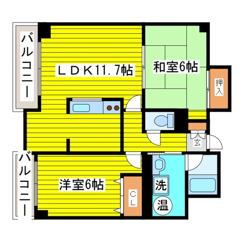 間取図 札幌市営地下鉄東豊線/北１３条東駅 徒歩9分 4階 築23年