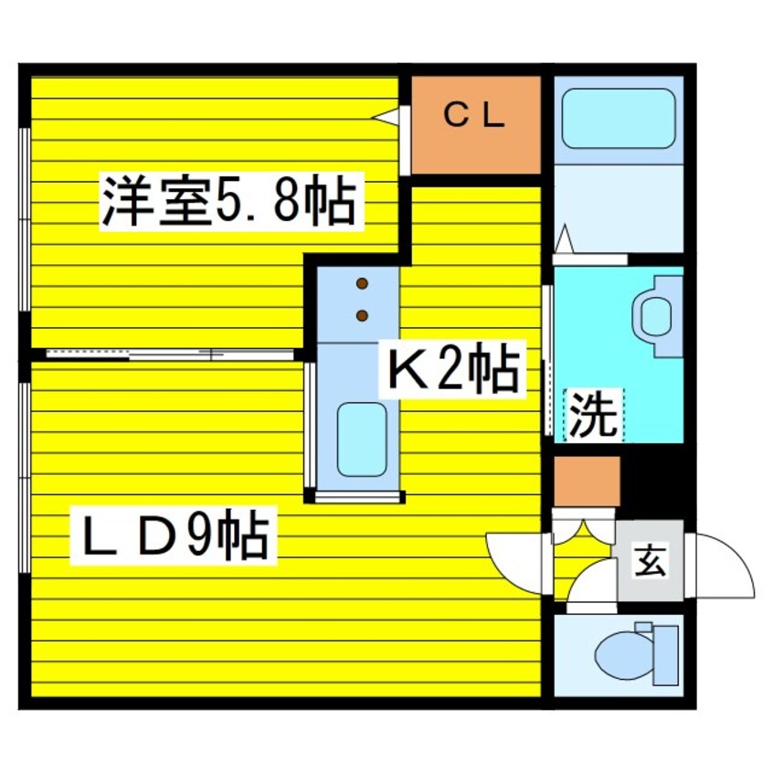 間取図 札幌市営地下鉄東豊線/東区役所前駅 徒歩7分 1階 築12年