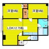 ノーブル25 2LDKの間取り