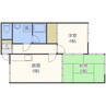 ニューハイムたつみ 2DKの間取り