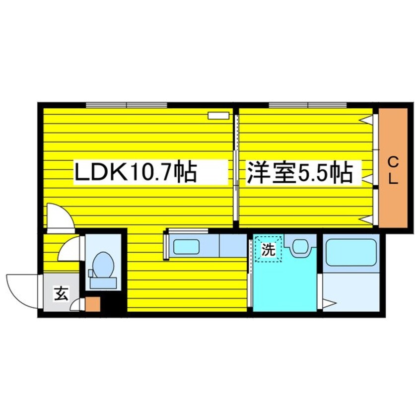 間取図 札幌市営地下鉄東豊線/元町駅 徒歩8分 1階 築9年