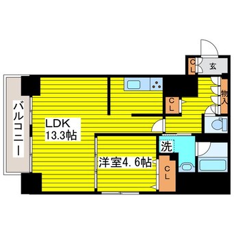 間取図 札幌市営地下鉄東豊線/東区役所前駅 徒歩16分 2階 築13年