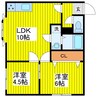 サンシャインパーク 2LDKの間取り