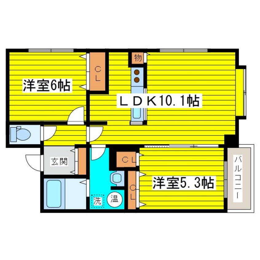 間取図 札幌市営地下鉄東豊線/東区役所前駅 徒歩9分 3階 築14年