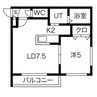 プレミアシティ元町 1LDKの間取り