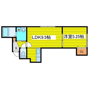 間取図 札幌市営地下鉄東豊線/東区役所前駅 徒歩3分 2階 築18年