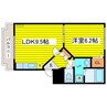 ユートピア15 1LDKの間取り