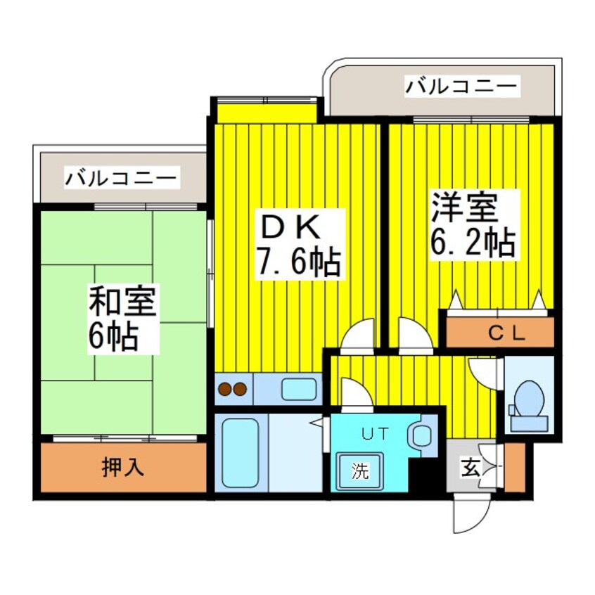 間取図 札幌市営地下鉄東豊線/新道東駅 徒歩10分 7階 築33年