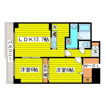 間取図 札幌市営地下鉄東豊線/元町駅 徒歩9分 7階 築26年
