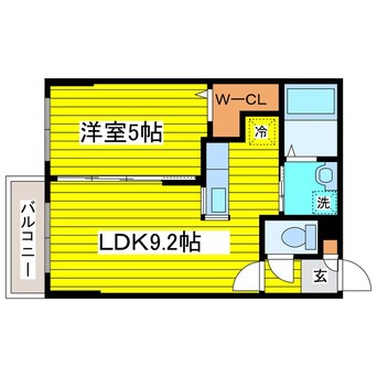 間取図 シャルマン東区役所前