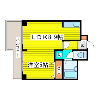 間取図 札幌市営地下鉄東豊線/元町駅 徒歩1分 5階 築33年