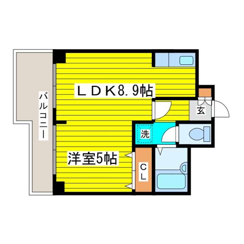 間取図 札幌市営地下鉄東豊線/元町駅 徒歩1分 5階 築33年