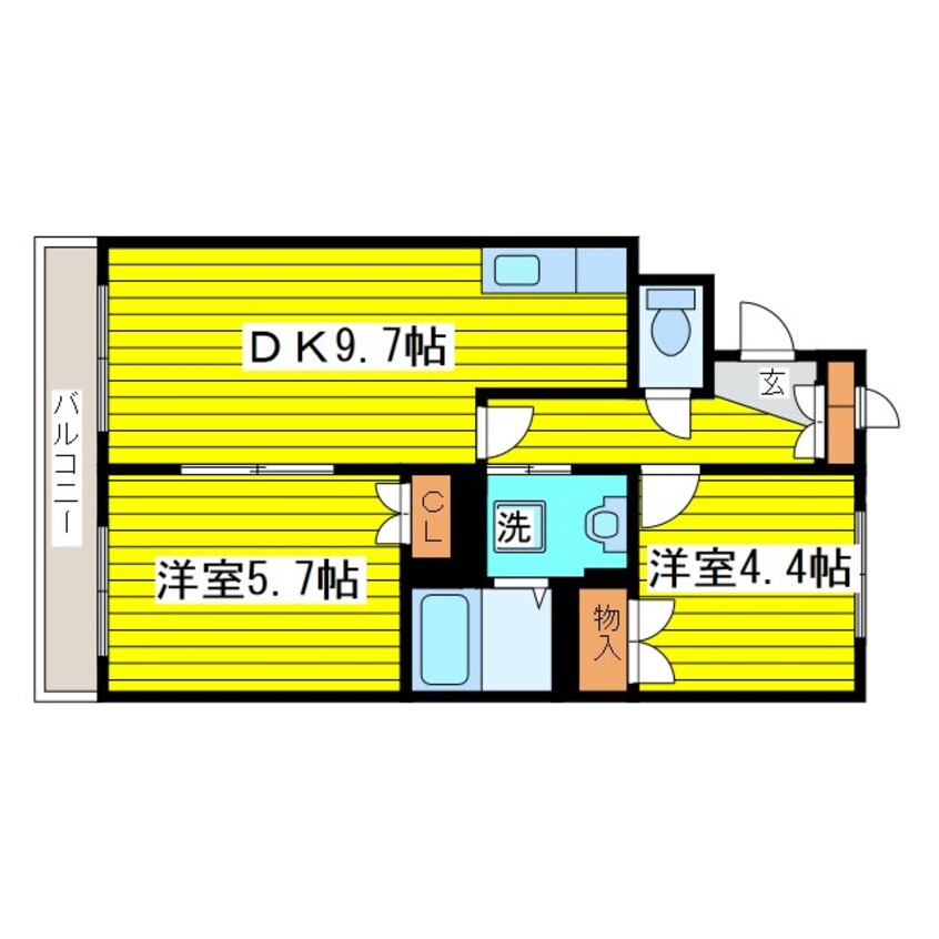 間取図 札幌市営地下鉄東豊線/元町駅 徒歩12分 4階 築33年