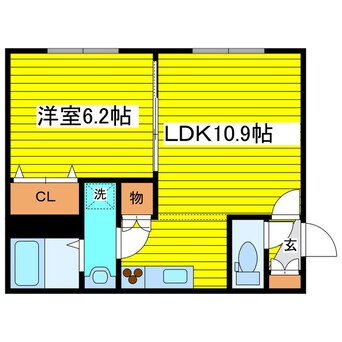 間取図 札幌市営地下鉄東豊線/北１３条東駅 徒歩4分 1階 築8年