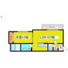 マピエス元町 1LDKの間取り