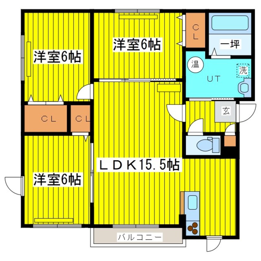 間取図 札幌市営地下鉄東豊線/元町駅 徒歩8分 3階 築13年