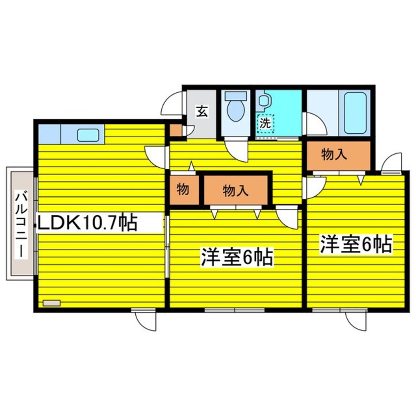 間取図 札幌市営地下鉄東豊線/新道東駅 徒歩18分 1階 築18年