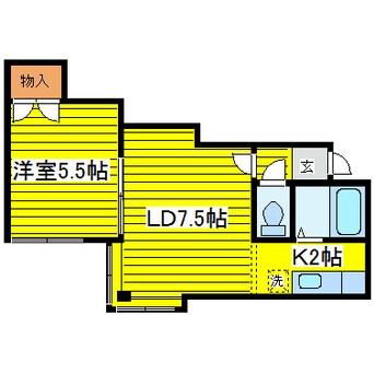 間取図 札幌市営地下鉄東豊線/元町駅 徒歩1分 2階 築28年