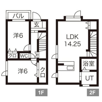 間取図 札幌市営地下鉄東豊線/環状通東駅 徒歩30分 1-2階 築21年