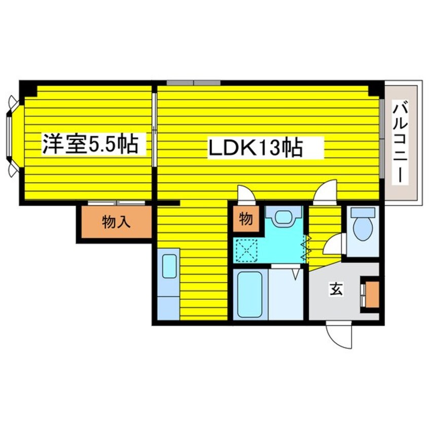 間取図 札幌市営地下鉄東豊線/環状通東駅 徒歩8分 3階 築34年