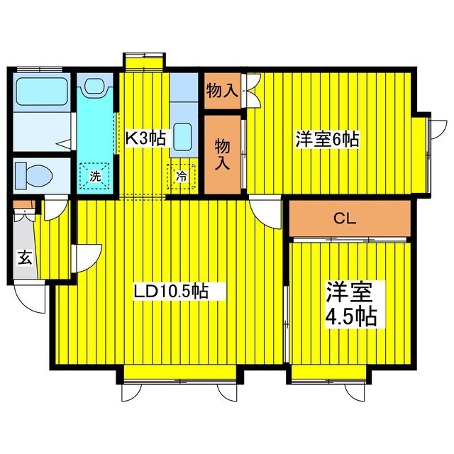 間取り図 札幌市営地下鉄東豊線/元町駅 徒歩19分 2階 築29年
