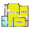 札幌市営地下鉄東豊線/環状通東駅 徒歩15分 2階 築28年 2LDKの間取り