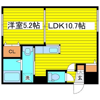 間取図 札幌市営地下鉄東豊線/北１３条東駅 徒歩6分 4階 築10年