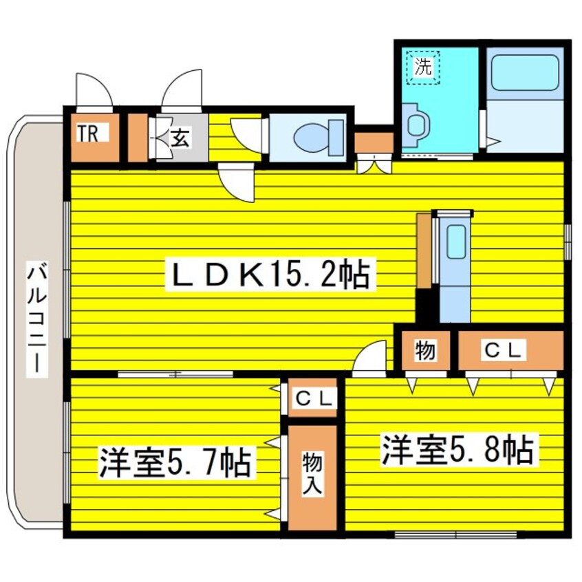 間取図 札幌市営地下鉄東豊線/新道東駅 徒歩13分 3階 築21年