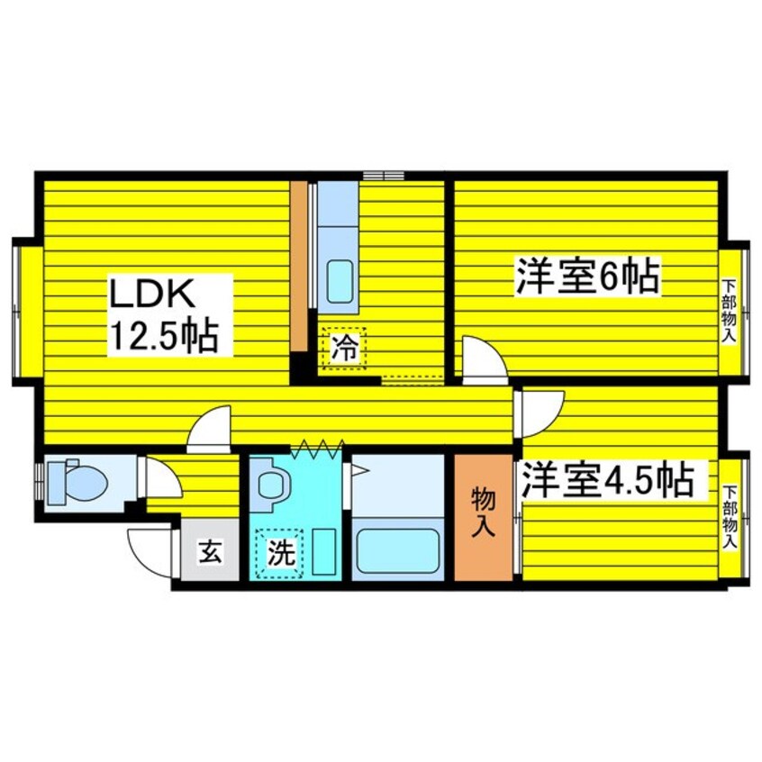 間取図 札幌市営地下鉄東豊線/環状通東駅 徒歩19分 3階 築30年