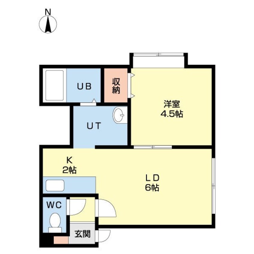 間取図 札幌市営地下鉄東豊線/環状通東駅 徒歩9分 2階 築22年