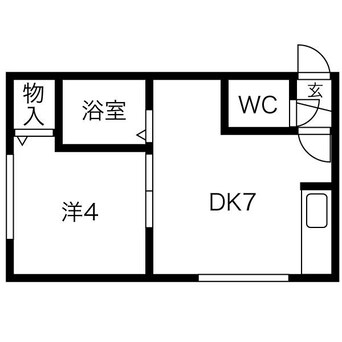 間取図 札幌市営地下鉄東豊線/北１３条東駅 徒歩5分 2階 築22年