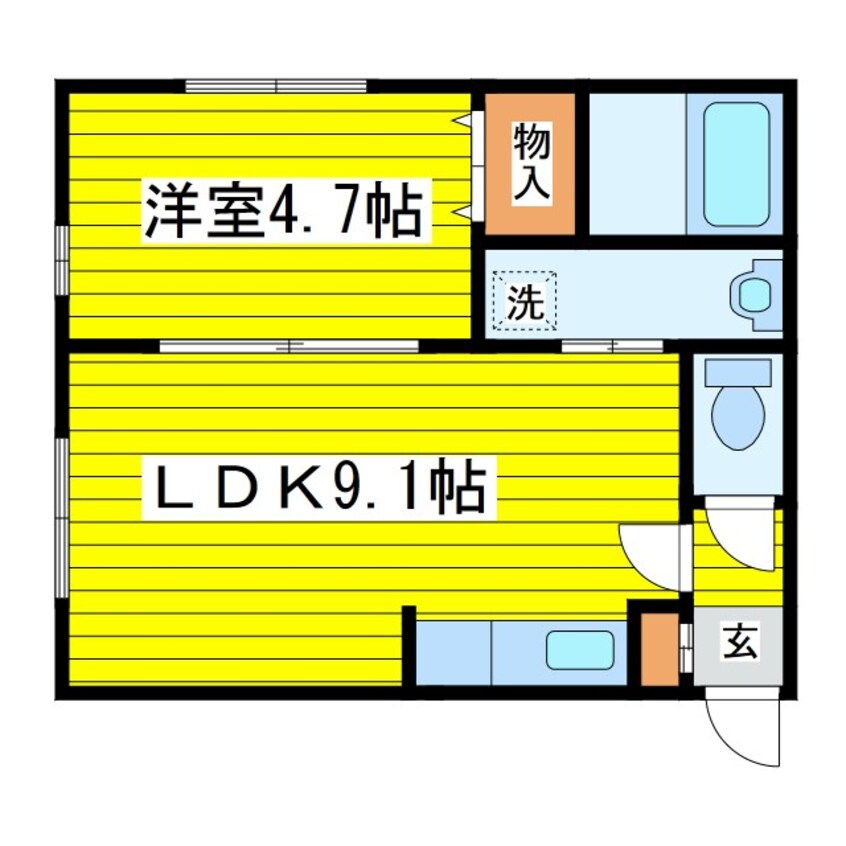 間取図 札幌市営地下鉄東豊線/東区役所前駅 徒歩6分 2階 築23年