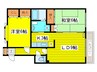 3階 築34年 2LDKの間取り