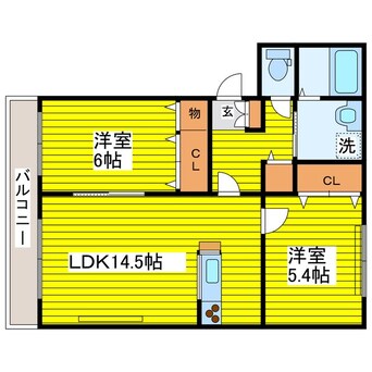 間取図 札幌市営地下鉄東豊線/東区役所前駅 徒歩13分 2階 築17年