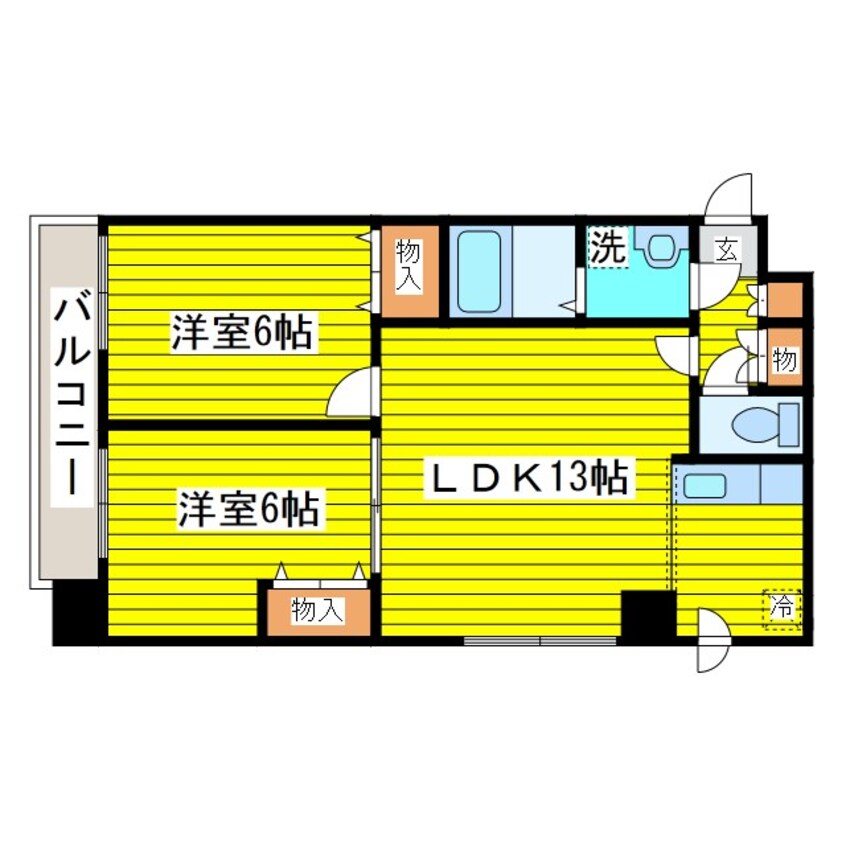 間取図 札幌市営地下鉄東豊線/新道東駅 徒歩1分 7階 築27年