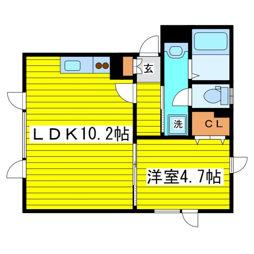 間取図 札幌市営地下鉄東豊線/環状通東駅 徒歩7分 2階 築12年