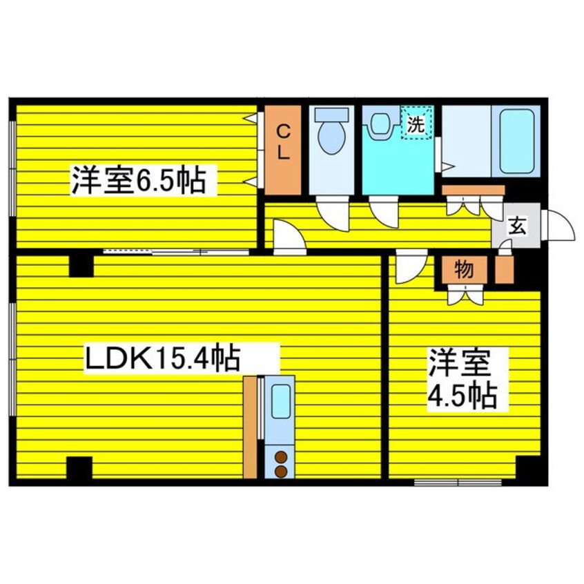 間取図 札幌市営地下鉄東豊線/元町駅 徒歩10分 3階 築24年