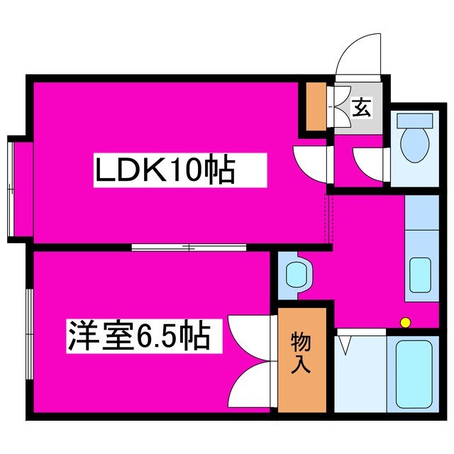 間取り図 札幌市営地下鉄東豊線/東区役所前駅 徒歩8分 2階 築26年