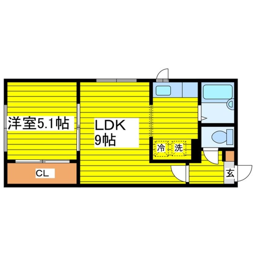 間取図 札幌市営地下鉄東豊線/新道東駅 徒歩5分 2階 築25年