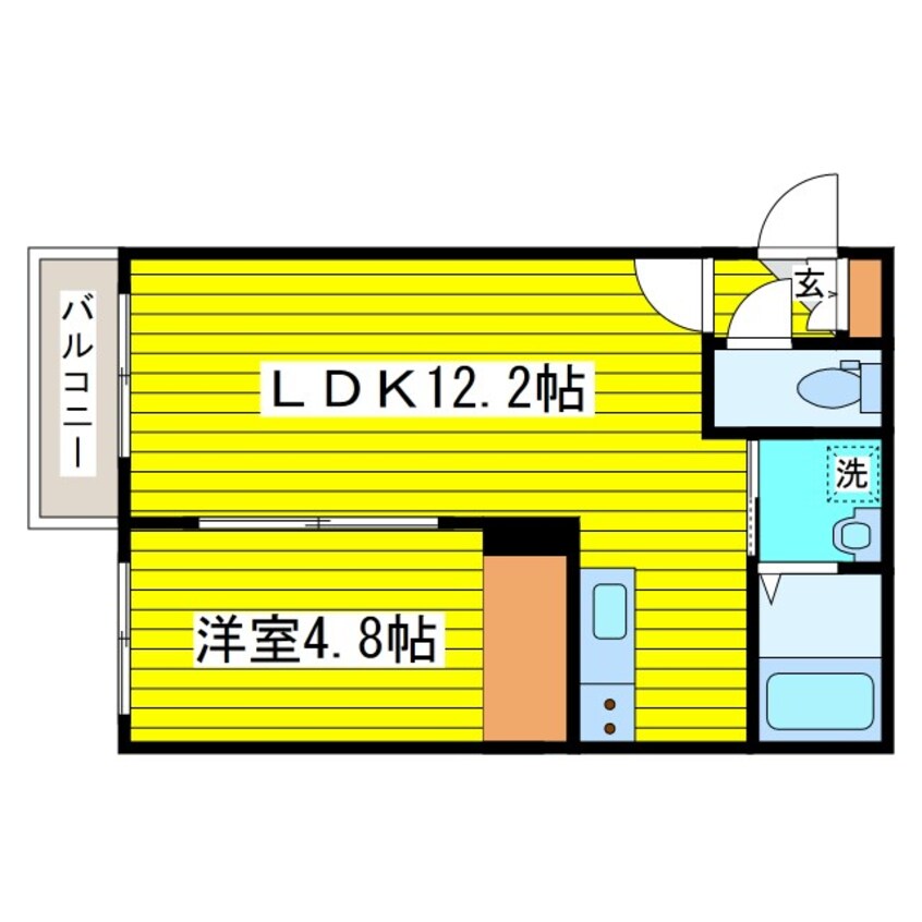 間取図 札幌市営地下鉄東豊線/環状通東駅 徒歩5分 3階 築7年